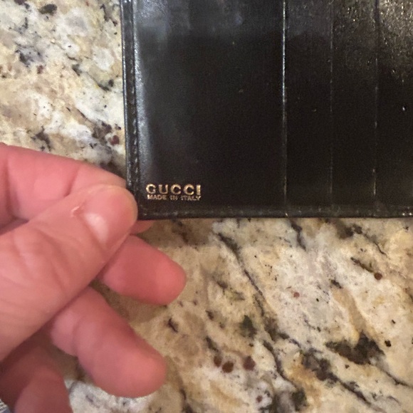 GUCCI Gold G Logo Bi-fold Leather Wallet Italy - Picture 9 of 12